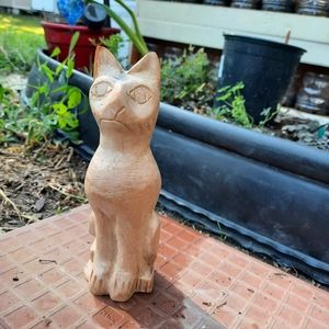 Handcraft wooden cat